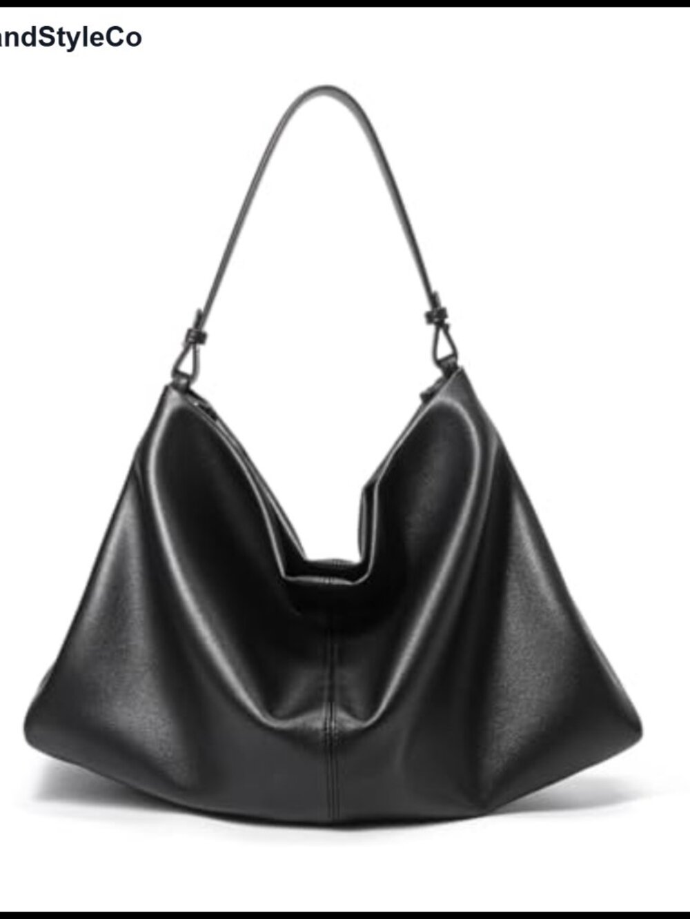 Minimalist Soft Leather Tote Bag Shoulder Purse Adjustable Strap Work